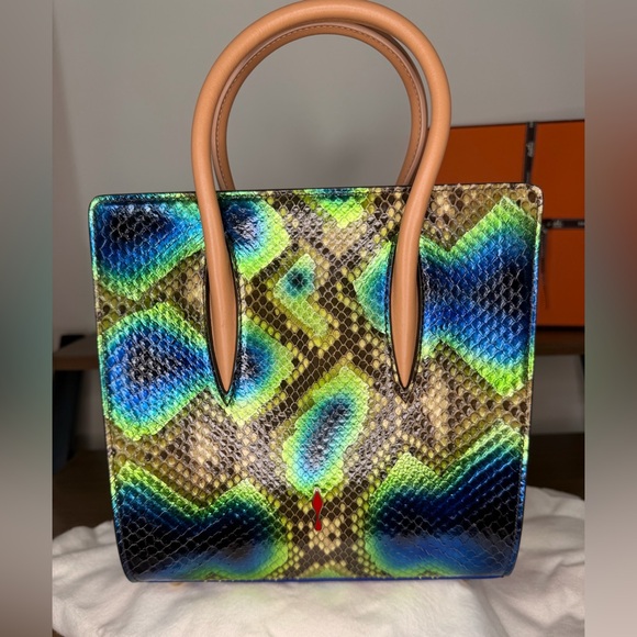 RARE Christian Louboutin Paloma Python Roccia - Small - Picture 3 of 16